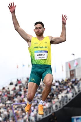 COM26 ATHLETICS, Liam Adcock of Australia competes in the Men s Long Jump Qualifying during the Glasgow 2026 Commonwealth Games at Scotstoun Stadium in Glasgow, Scotland, Monday, July 27, 2026. ( NO ARCHIVING, EDITORIAL USE ONLY Glasgow United Kingdom  Copyright: xJOELxCARRETTx 20260727141214123503