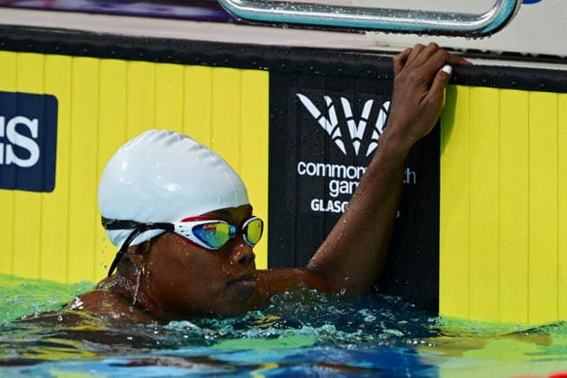 COM26 SWIMMING HEATS, Loise Bently of Solomon Islands during the Women™s 50m Breaststroke heats at the Glasgow 2026 Commonwealth Games at the Tollcross International Swimming Centre in Glasgow, Scotland, Monday, July 27, 2026. ( NO ARCHIVING, EDITORIAL USE ONLY Glasgow Scotland United Kingdom  Copyright: xDEANxLEWINSx 20260727188405179387