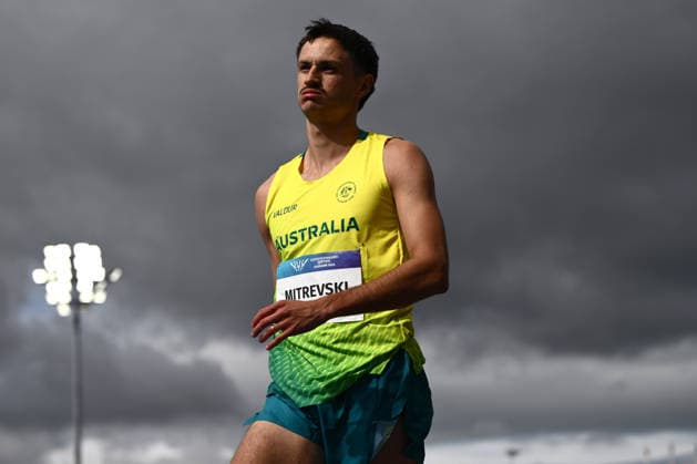 COM26 ATHLETICS, Chris Mitrevski of Australia competes in the Men s Long Jump Qualifying during the Glasgow 2026 Commonwealth Games at Scotstoun Stadium in Glasgow, Scotland, Monday, July 27, 2026. ( NO ARCHIVING, EDITORIAL USE ONLY Glasgow United Kingdom  Copyright: xJOELxCARRETTx 20260727122962656690