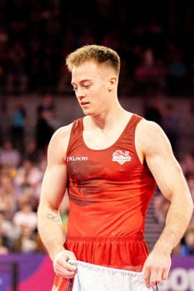 GLASGOW, SCOTLAND - JULY 27: Luke WHITEHOUSE of England competes and comes first in the Men’s Floor Exercise Final at The Arena, Glasgow on July 27, 2026 in Glasgow, Scotland. (Photo by Claire Jeffrey Sports Press Photo)  Copyright: xClairexJeffreyx xSPPx Sportspressphoto_SPR197838
