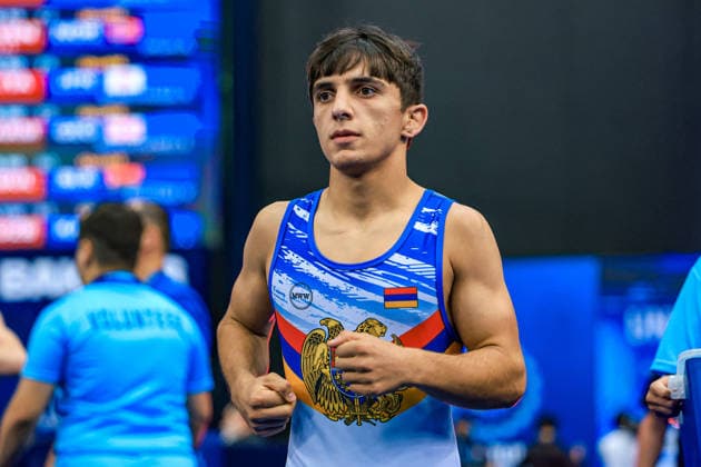 U17, U 17 Wrestling World Championships 55kg GR - Gegham Yeghiazaryan (ARM) *** U17 Wrestling World Championships, 55 kg Greco-Roman: Gegham Yeghiazaryan (ARM) Copyright: xUnitedxWorldxWrestlingx xAmirrezx UWW-U17-WC-BAKU-2026