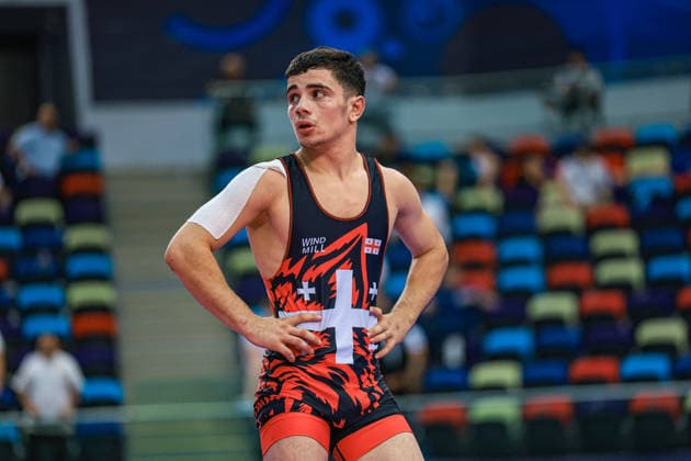 U17, U 17 Wrestling World Championships 55kg GR - Giorgi Kedelidze (GEO) *** U17 Wrestling World Championships, 55 kg Greco-Roman: Giorgi Kedelidze (GEO) Copyright: xUnitedxWorldxWrestlingx xAmirrezx UWW-U17-WC-BAKU-2026