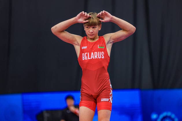 U17, U 17 Wrestling World Championships 55kg GR - Tsimafei Semianenka (BLR) *** U17 Wrestling World Championships, 55 kg Greco-Roman, Tsimafei Semianenka (BLR) Copyright: xUnitedxWorldxWrestlingx xAmirrezx UWW-U17-WC-BAKU-2026