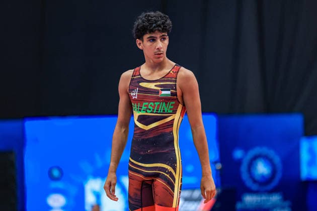 U17, U 17 Wrestling World Championships 65kg GR - Adam K T Elnagar (PLE) *** U17 Wrestling World Championships, 65 kg, Greco-Roman: Adam K. T. Elnagar (PLE) Copyright: xUnitedxWorldxWrestlingx xAmirrezx UWW-U17-WC-BAKU-2026