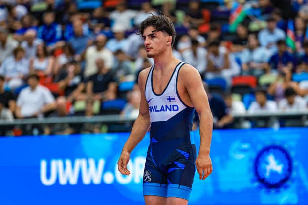 U17, U 17 Wrestling World Championships 65kg GR - Ramin Ram Yousefi (FIN) *** U17 Wrestling World Championships, 65 kg Greco-Roman: Ramin Ram Yousefi (FIN) Copyright: xUnitedxWorldxWrestlingx xAmirrezx UWW-U17-WC-BAKU-2026