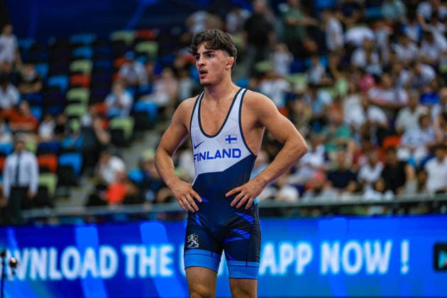 U17, U 17 Wrestling World Championships 65kg GR - Ramin Ram Yousefi (FIN) *** U17 Wrestling World Championships, 65 kg Greco-Roman: Ramin Ram Yousefi (FIN) Copyright: xUnitedxWorldxWrestlingx xAmirrezx UWW-U17-WC-BAKU-2026