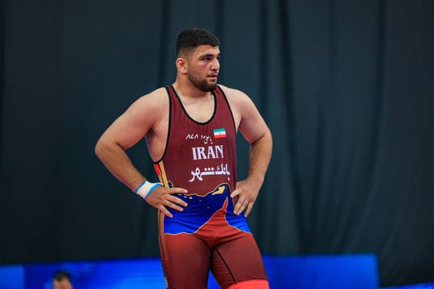 U17, U 17 Wrestling World Championships 110kg GR - Aliakbar Ali Akoo (IRI) *** U17 Wrestling World Championships, 110 kg Greco-Roman: Aliakbar Ali Akoo (IRI) Copyright: xUnitedxWorldxWrestlingx xAmirrezx UWW-U17-WC-BAKU-2026