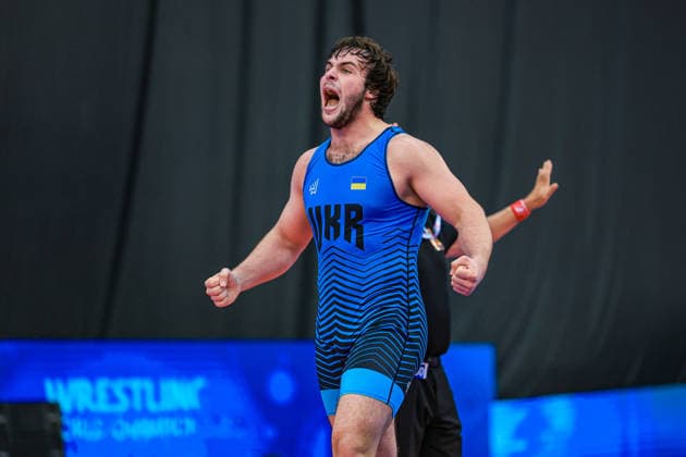 U17, U 17 Wrestling World Championships 110kg GR - Tymofii Prykhodko (UKR) *** U17 Wrestling World Championships, 110 kg Greco-Roman: Tymofii Prykhodko (UKR) Copyright: xUnitedxWorldxWrestlingx xAmirrezx UWW-U17-WC-BAKU-2026
