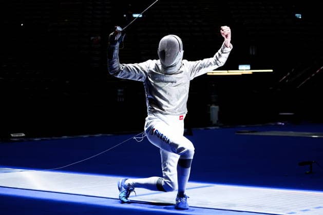 CHINA, HONG KONG - JULY 27, 2026: Russia s Pavel Graudyn competes in the men s individual sabre event at the 2026 Kerry Fencing World Championships. Mikhail Sinitsyn TASS  95533358