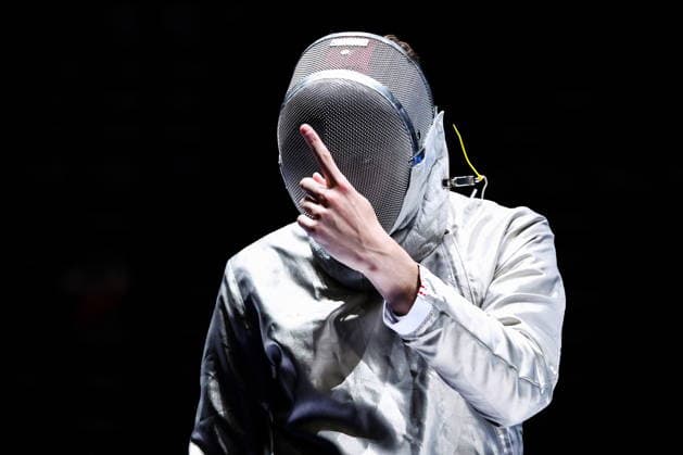 CHINA, HONG KONG - JULY 27, 2026: Russia s Pavel Graudyn competes in the men s individual sabre event at the 2026 Kerry Fencing World Championships. Mikhail Sinitsyn TASS  95533359