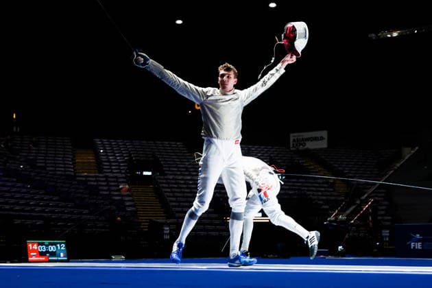 CHINA, HONG KONG - JULY 27, 2026: Russia s Pavel Graudyn (front) and France s Sebastien Patrice compete in the men s individual sabre event at the 2026 Kerry Fencing World Championships 2026 Fencing World Championships In Hong Kong  - ZUMAt113 20260727_zaa_t113_241 Copyright: xMikhailxSinitsynx