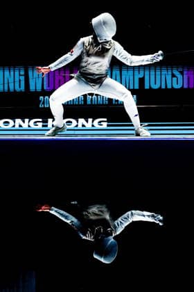 CHINA, HONG KONG - JULY 27, 2026: Italy s Anna Cristino competes in the ladies individual foil event at the 2026 Kerry Fencing World Championships. Mikhail Sinitsyn TASS  95535220