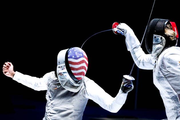 July 27, 2026, Hong Kong, China: LAUREN SCRUGGS (of the United States (L) and Russia s ANNA SOLOVYOVA compete in the ladies individual foil event at the 2026 Kerry Fencing World Championships. Scruggs defeated Solovyova and finished in 7th place. Fencing 2026: World Championships In Hong Kong  - ZUMAt113 20260727_zaa_t113_147 Copyright: xMikhailxSinitsynx