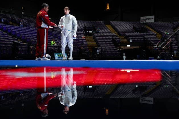 CHINA, HONG KONG - JULY 27, 2026: Russia s Anatoly Kostenko competes in the men s individual sabre event at the 2026 Kerry Fencing World Championships 2026 Fencing World Championships In Hong Kong  - ZUMAt113 20260727_zaa_t113_259 Copyright: xMikhailxSinitsynx