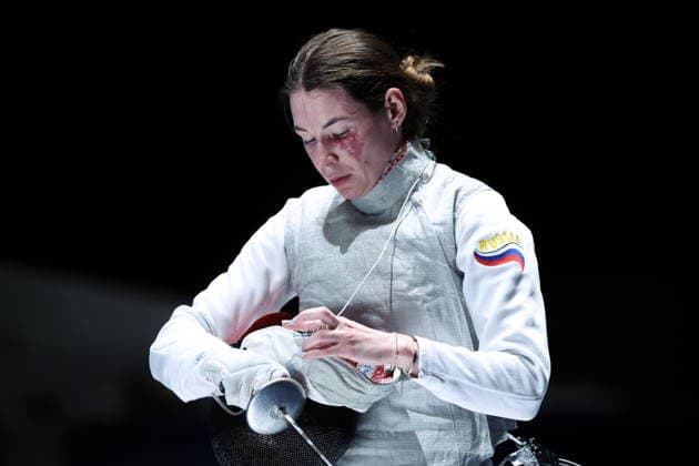 CHINA, HONG KONG - JULY 27, 2026: Russia s Marta Martyanova during the ladies individual foil event at the 2026 Kerry Fencing World Championships 2026 Fencing World Championships In Hong Kong  - ZUMAt113 20260727_zaa_t113_262 Copyright: xMikhailxSinitsynx