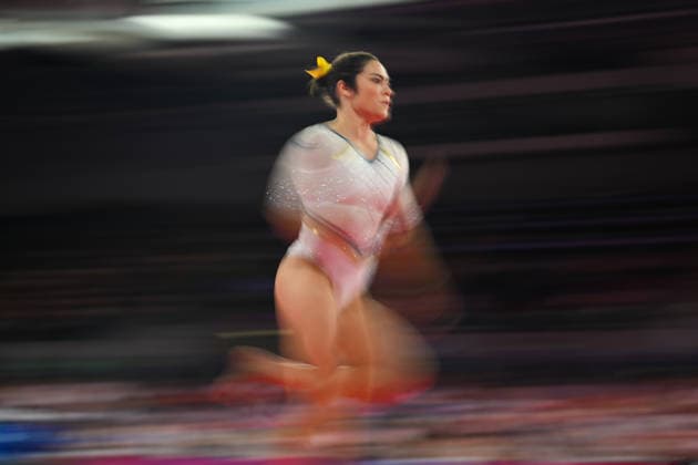 COM26 ARTISTIC GYMNASTICS, Georgia Godwin of Australia competes in the Artistic Gymnastics Women™s Vault Final during the Glasgow 2026 Commonwealth Games at the Glasgow International Arena in Glasgow, Scotland, Monday, July 27, 2026. ( NO ARCHIVING, EDITORIAL USE ONLY Glasgow Scotland United Kingdom  Copyright: xLUKASxCOCHx 20260727144909526361