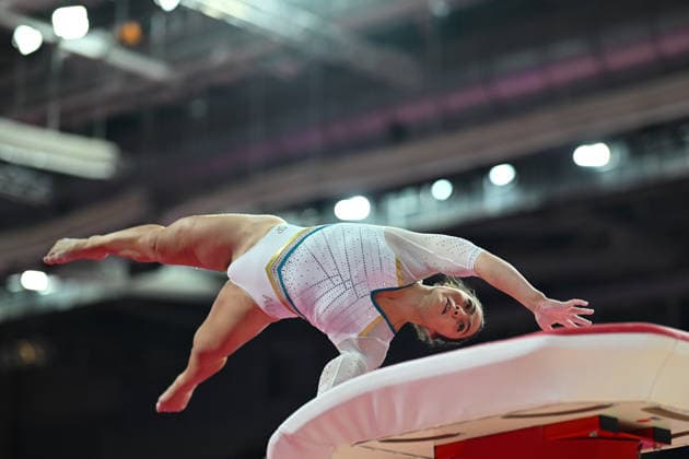 COM26 ARTISTIC GYMNASTICS, Georgia Godwin of Australia competes in the Artistic Gymnastics Women™s Vault Final during the Glasgow 2026 Commonwealth Games at the Glasgow International Arena in Glasgow, Scotland, Monday, July 27, 2026. ( NO ARCHIVING, EDITORIAL USE ONLY Glasgow Scotland United Kingdom  Copyright: xLUKASxCOCHx 20260727142598462889