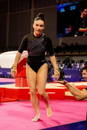 GLASGOW, SCOTLAND - JULY 27: Courtney McGREGOR of New Zealand competes in the Women’s Vault Final at The Arena, Glasgow on July 27, 2026 in Glasgow, Scotland. (Photo by Claire Jeffrey Sports Press Photo)  Copyright: xClairexJeffreyx xSPPx Sportspressphoto_SPR197864