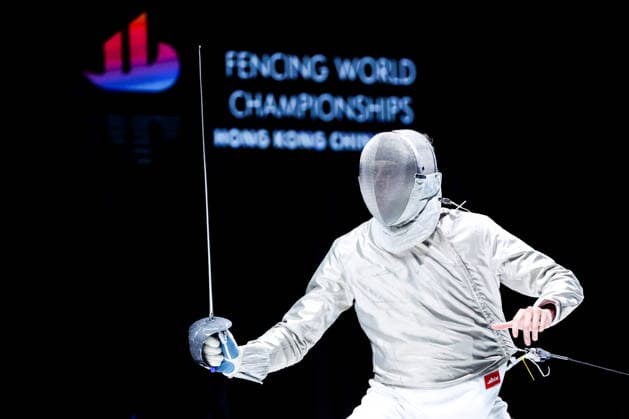 CHINA, HONG KONG - JULY 27, 2026: Russia s Pavel Graudyn during the men s individual sabre event at the 2026 Kerry Fencing World Championships 2026 Fencing World Championships In Hong Kong  - ZUMAt113 20260727_zaa_t113_297 Copyright: xMikhailxSinitsynx