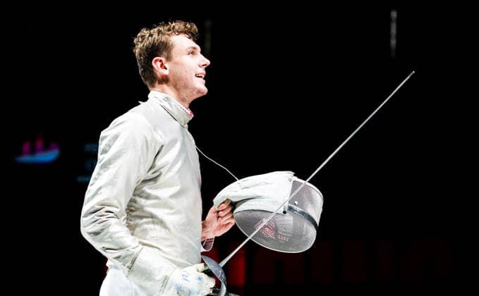CHINA, HONG KONG - JULY 27, 2026: Russia s Pavel Graudyn during the men s individual sabre event at the 2026 Kerry Fencing World Championships. Mikhail Sinitsyn TASS  95536156
