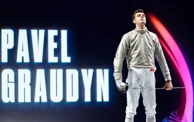 CHINA, HONG KONG - JULY 27, 2026: Russia s Pavel Graudyn during the men s individual sabre event at the 2026 Kerry Fencing World Championships 2026 Fencing World Championships In Hong Kong  - ZUMAt113 20260727_zaa_t113_313 Copyright: xMikhailxSinitsynx