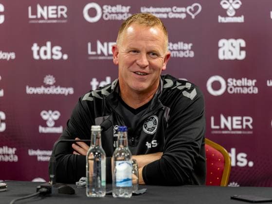 Heart of Midlothian manager Wouter Vrancken Speak to the press ahead of the clash with Sturm Graz Heart of Midlothian press conference, PK, Pressekonferenz ahead of their UEFA Champions League Qualifier, Football, Tynecastle Park, Edinburgh, Scotland, UK - 27 Jul 2026Edinburgh Oriam Scotland United Kingdom  Copyright: xAlanxRennie Shutterstockx 17015679j
