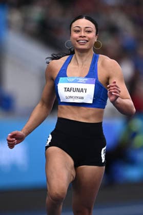COM26 ATHLETICS, Symone Tafuna i of Samoa competes in the Women s 100m Heats during the the Glasgow 2026 Commonwealth Games at Scotstoun Stadium in Glasgow, Scotland, Monday, July 27, 2026. ( NO ARCHIVING, EDITORIAL USE ONLY Glasgow United Kingdom  Copyright: xJOELxCARRETTx 20260728188636678025