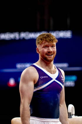 GLASGOW, SCOTLAND - JULY 27: Cameron LYNN competes and comes third in the Men’s Pommel Horse Final at The Arena, Glasgow on July 27, 2026 in Glasgow, Scotland. (Photo by Claire Jeffrey Sports Press Photo)  Copyright: xClairexJeffreyx xSPPx Sportspressphoto_SPR197876