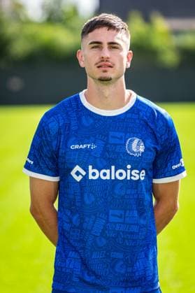 Gent s Maksim Paskotsi poses for a portrait picture at the 2026-2027 season photoshoot of Belgian Jupiler Pro League team KAA Gent, Monday 27 July 2026 in Gent. KURTxDESPLENTER  x182164631x