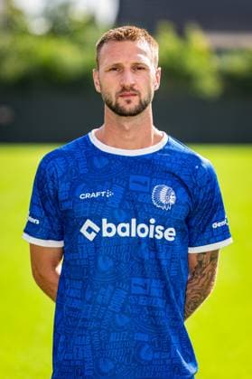 Gent s Siebe Van der Heyden poses for a portrait picture at the 2026-2027 season photoshoot of Belgian Jupiler Pro League team KAA Gent, Monday 27 July 2026 in Gent. KURTxDESPLENTER  x182164773x