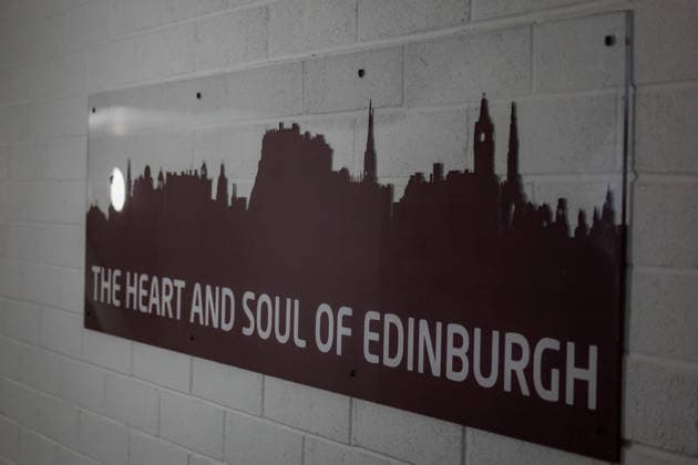 SOCCER - UEFA CL, Hearts vs Sturm EDINBURGH,SCOTLAND,27.JUL.26 - SOCCER - UEFA Champions League, qualification, Heart of Midlothian FC vs SK Sturm Graz, preview. Image shows lettering.  GEPAxpictures xMatthiasxTrinkl