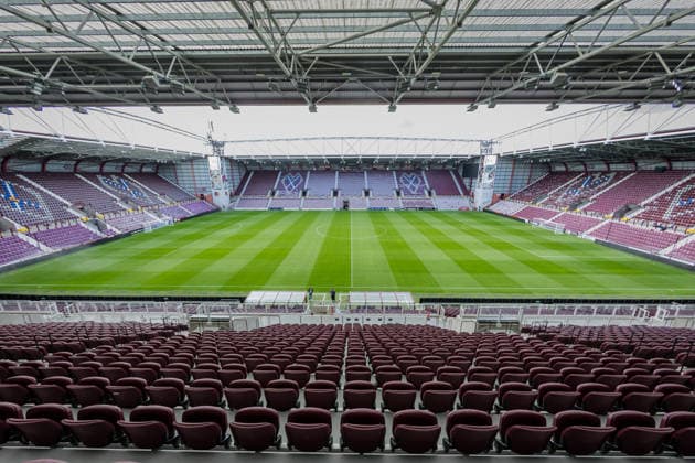 SOCCER - UEFA CL, Hearts vs Sturm EDINBURGH,SCOTLAND,27.JUL.26 - SOCCER - UEFA Champions League, qualification, Heart of Midlothian FC vs SK Sturm Graz, preview. Image shows an overview of the Tynecastle Park.  GEPAxpictures xMatthiasxTrinkl
