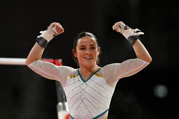 COM26 ARTISTIC GYMNASTICS, Kate McDonald of Australia competes in the Artistic Gymnastics Women™s Uneven Bars Final during the Glasgow 2026 Commonwealth Games at the Glasgow International Arena in Glasgow, Scotland, Monday, July 27, 2026. ( NO ARCHIVING, EDITORIAL USE ONLY Glasgow Scotland United Kingdom  Copyright: xLUKASxCOCHx 20260728127415090107