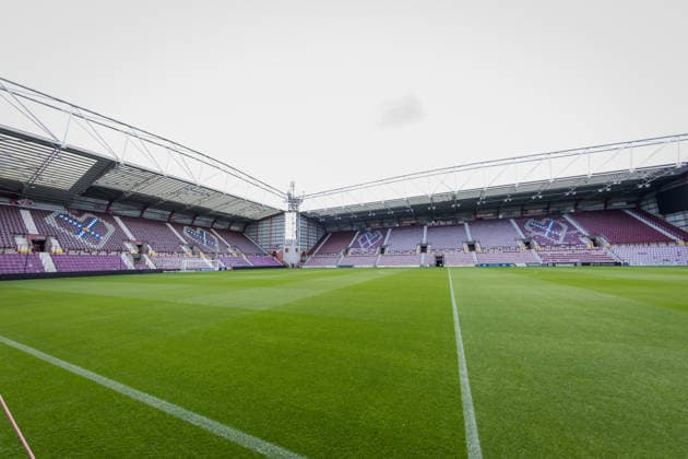SOCCER - UEFA CL, Hearts vs Sturm EDINBURGH,SCOTLAND,27.JUL.26 - SOCCER - UEFA Champions League, qualification, Heart of Midlothian FC vs SK Sturm Graz, preview. Image shows an overview of the Tynecastle Park.  GEPAxpictures xMatthiasxTrinkl