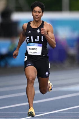 COM26 ATHLETICS, Heleina Young of Fiji competes in the Women s 100m Heats during the the Glasgow 2026 Commonwealth Games at Scotstoun Stadium in Glasgow, Scotland, Monday, July 27, 2026. ( NO ARCHIVING, EDITORIAL USE ONLY Glasgow United Kingdom  Copyright: xJOELxCARRETTx 20260728122444178677