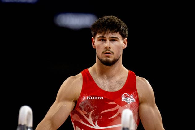 GLASGOW, SCOTLAND - JULY 27: Adam TOBIN of England competes in the Men’s Pommel Horse Final at The Arena, Glasgow on July 27, 2026 in Glasgow, Scotland. (Photo by Claire Jeffrey Sports Press Photo)  Copyright: xClairexJeffreyx xSPPx Sportspressphoto_SPR197891