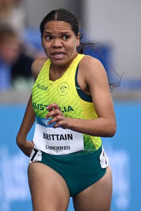 COM26 ATHLETICS, Briseis Brittain of Australia competes in the Women s T37 38 100m Heats during the Glasgow 2026 Commonwealth Games at Scotstoun Stadium in Glasgow, Scotland, Monday, July 27, 2026. ( NO ARCHIVING, EDITORIAL USE ONLY Glasgow United Kingdom  Copyright: xJOELxCARRETTx 20260728134828162557