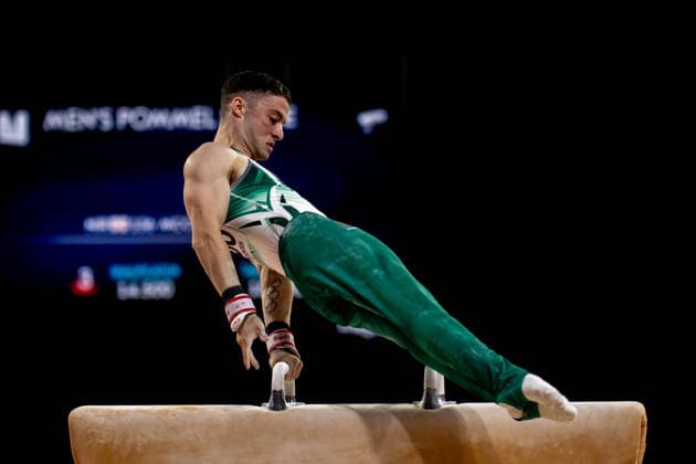 GLASGOW, SCOTLAND - JULY 27: Rhys McCLENAGHAN of Northern Ireland competes in the Men’s Pommel Horse Final at The Arena, Glasgow on July 27, 2026 in Glasgow, Scotland. (Photo by Claire Jeffrey Sports Press Photo)  Copyright: xClairexJeffreyx xSPPx Sportspressphoto_SPR197897