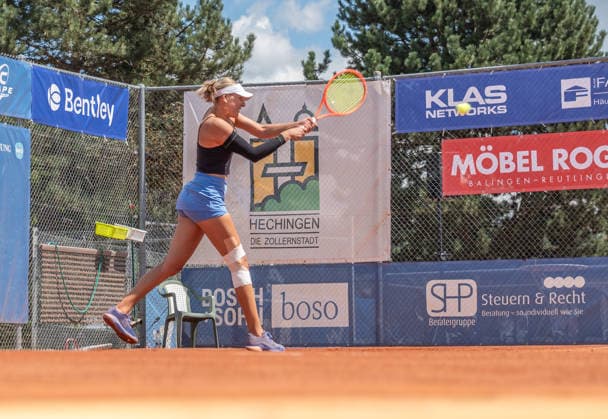 Tena Lukas (CRO) im Spiel Johanna Silva (GER) vs. Tena Lukas 27. CTS Ladies Open Hechingen, Tennis, Frauen, Hechingen, 27.07.2026 27. CTS Ladies Open Hechingen, Tennis, Frauen, Hechingen, 27.07.2026 Hechingen *** Tena Lukas (CRO) in the match between Johanna Silva (GER) and Tena Lukas at the 27th CTS Ladies Open in Hechingen, Tennis, Women, Hechingen, July 27, 2026 27th CTS Ladies Open in Hechingen, Tennis, Women, Hechingen, July 27, 2026, Hechingen Copyright: xEibner-Pressefotox EP_EER