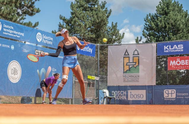 Tena Lukas (CRO) im Spiel Johanna Silva (GER) vs. Tena Lukas 27. CTS Ladies Open Hechingen, Tennis, Frauen, Hechingen, 27.07.2026 27. CTS Ladies Open Hechingen, Tennis, Frauen, Hechingen, 27.07.2026 Hechingen *** Tena Lukas (CRO) in the match between Johanna Silva (GER) and Tena Lukas at the 27th CTS Ladies Open in Hechingen, Tennis, Women, Hechingen, July 27, 2026 27th CTS Ladies Open in Hechingen, Tennis, Women, Hechingen, July 27, 2026, Hechingen Copyright: xEibner-Pressefotox EP_EER