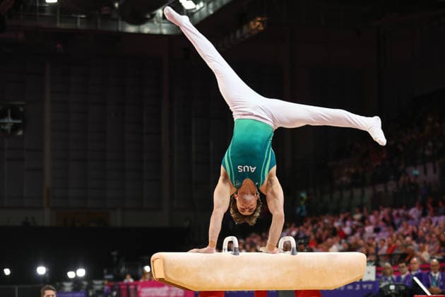 July 27, 2026, Glasgow, Scotland, Great Britain: JESSE MOORE of Australia in the Artistic Gymnastics Men s Pommel Horse Final of the Commonwealth Games Glasgow 2026 at the Tollcross International Swimming Centre in Glasgow, Scotland Glasgow Great Britain - ZUMAc179 20260727_zep_c179_063 Copyright: xMickaelxChavetx