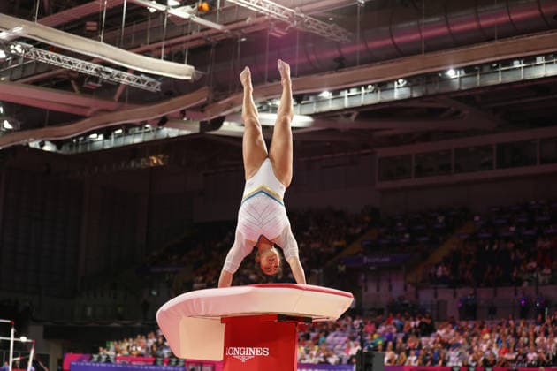 July 27, 2026, Glasgow, Scotland, Great Britain: GEORGIA GODWIN of Australia competes in the Artistic Gymnastics Women s Vault Final of the Commonwealth Games Glasgow 2026 at the Tollcross International Swimming Centre in Glasgow, Scotland Glasgow Great Britain - ZUMAc179 20260727_zep_c179_084 Copyright: xMickaelxChavetx
