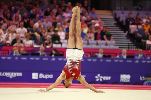 July 27, 2026, Glasgow, Scotland, Great Britain: RENE COURNOYER of Canada in the Artistic Gymnastics Men s Floor Exercise Final of the Commonwealth Games Glasgow 2026 at the Tollcross International Swimming Centre in Glasgow, Scotland Glasgow Great Britain - ZUMAc179 20260727_zep_c179_113 Copyright: xMickaelxChavetx