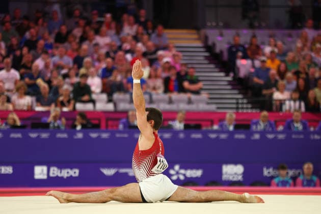 July 27, 2026, Glasgow, Scotland, Great Britain: Artistic Gymnastics Men s Floor Exercise Final of the Commonwealth Games Glasgow 2026 at the Tollcross International Swimming Centre in Glasgow, Scotland Glasgow Great Britain - ZUMAc179 20260727_zep_c179_114 Copyright: xMickaelxChavetx