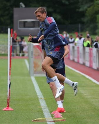 27.07.2026, FC Bayern Muenchen, Trainingslager am Tegernsee , Fussball, im Bild: Joao Palhinha (FC Bayern Muenchen) *** July 27, 2026, FC Bayern Munich, Training Camp at Lake Tegernsee, Soccer, Sports, Pictured: Joao Palhinha, FC Bayern Munich