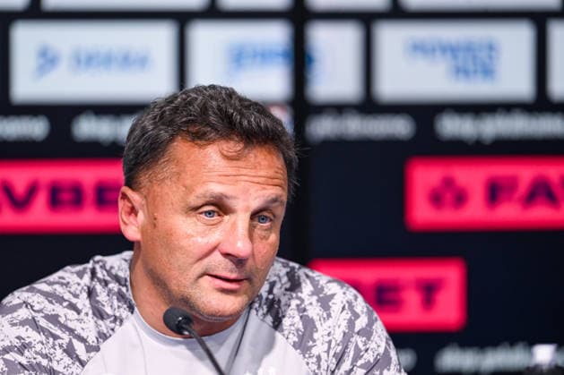 press conference, PK, Pressekonferenz of GNK Dinamo Head coach of Dinamo Mario Kovacevic speaks during a press conference ahead of the UEFA Champions League second qualifying round, second leg match between GNK Dinamo Zagreb and FC Thun in Zagreb, Croatia, on July 27, 2026.  IgorxSoban PIXSELL