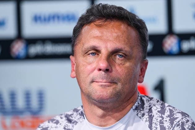 press conference, PK, Pressekonferenz of GNK Dinamo Head coach of Dinamo Mario Kovacevic speaks during a press conference ahead of the UEFA Champions League second qualifying round, second leg match between GNK Dinamo Zagreb and FC Thun in Zagreb, Croatia, on July 27, 2026.  IgorxSoban PIXSELL