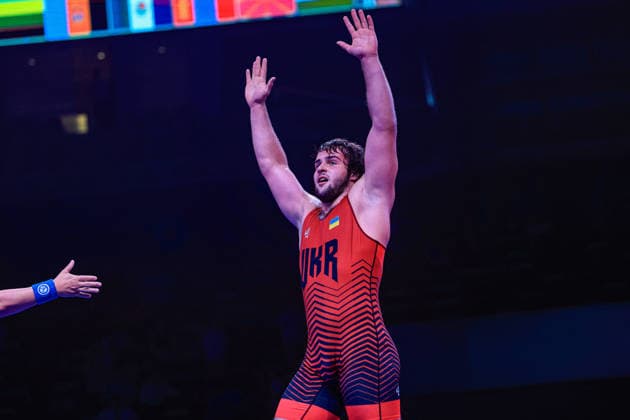 U17, U 17 Wrestling World Championships 110kg GR - Tymofii Prykhodko (UKR) *** U17 Wrestling World Championships, 110 kg Greco-Roman: Tymofii Prykhodko (UKR) Copyright: xUnitedxWorldxWrestlingx xAmirrezx UWW-U17-WC-BAKU-2026