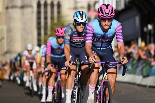 Belgian Lander Loockx of Unibet Rose Rockets pictured in action during the Natourcriterium Aalst cycling event, Monday 27 July 2026, in Aalst. The traditional criteriums are local showcases for which mainly cyclists who rode the Tour de France are invited. ELIASxROM  x182182022x