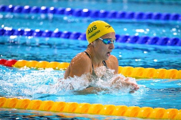 July 27, 2026, Glasgow, Scotland: Jenna Forrester wins for Australiacomes in 2nd in the 100m individual medleySwimming at the Tollcross International Swimming Centre Glasgow Scotland - ZUMAr144 20260727_zap_r144_012 Copyright: xJaynexRussellx